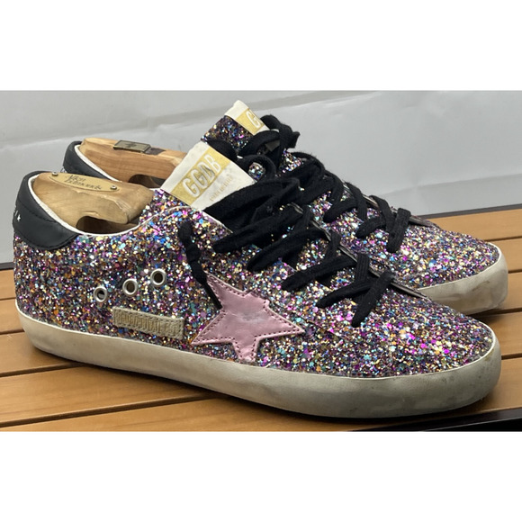 Golden Goose Super-Star Low Top Multi color Limited Edition Size 40 US 10 - Picture 2 of 16
